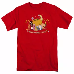 Adventure Time Outstretched T Shirt Mens Licensed Cartoon Merch Finn Red - Picture 1 of 2