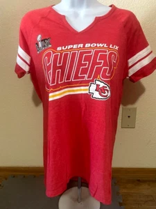 Camisa para mujer 2025 NFL Super Bowl LIX Kansas City Chiefs cuello en V talla grande - Imagen 1 de 4