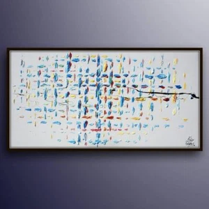 Abstraktes Gemälde 55" Ölgemälde eines Labyrinths, dicke Schichten, extrem einzigartig - Bild 1 von 4