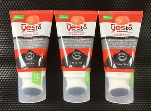 3 Yes To Tomatoes Clear Skin Detoxifying Charcoal Deep Cleansing Scrubs - Picture 1 of 3
