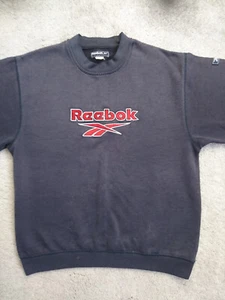 VTG REEBOK ESSENTIALS EMBROIDERED SPELLOUT 90'S SWEATSHIRT DOES HAVE SOME MARKS - Picture 1 of 7