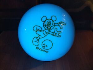 Ballon de bowling non grillé - Vintage Disney MICKEY MOUSE - Brunswick Cosmic 10 lb bleu