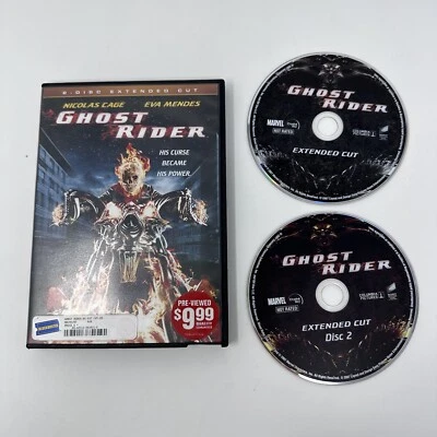 Ghost Rider 2007 DVD 2-Disc Unrated Extended Cut Widescreen Blockbuster Case - Image 1 of 4