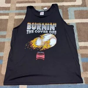 Camicia canotta Sonoma County Crushers Burnin The Cover taglia XL baseball anni '90 - Foto 1 di 5