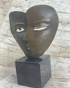 Signed Picasso Abstract Girl Hush Up Bronze Sculpture Modern Art Figurine Decor - Picture 1 of 10