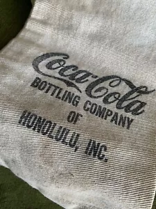 Vintage Canvas Coke Coca-Cola Of Honolulu Coin Bag Vending Machine Money Bag - Picture 1 of 3