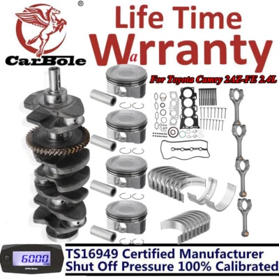 2AZ-FE 2.4L Engine Rebuild Overhaul Kit Crankshaft Rods Gaskets Fit Toyota RAV4 - Image 1 of 4