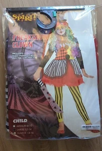 Halloween Freak Show Payaso Disfraz Espíritu Niñas L 12-14 Nuevo (sin sombrero) - Imagen 1 de 4