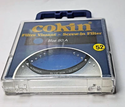 52mm Pro 80A Blue Glass Lens filter 80 A France Coated 52 mm Camera Color 80-A - Image 1 of 4