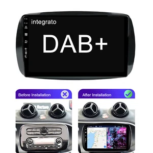 Integrato DAB Autoradio Android 14 Per Mercedes Benz Smart 453 Fortwo 2014-2020 - Foto 1 di 13
