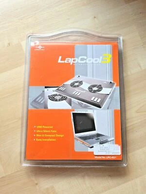 Vantec LapCool 3 双风扇 便携式电脑 笔记本电脑 1500 RPM USB 冷却,小巧型 LPC-401 — 第 1/4 张图片