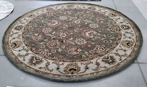 CELADON / IVORY 8' X 8' Broken Thread Rug, Reduced Price 1172723435 CL359B-8R - Picture 1 of 4
