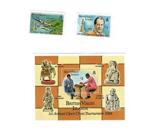 British Virgin Islands 1988 1st Open Chess Tournament including mini-sheet mint - Picture 1 of 1
