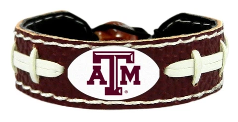 Texas A&M Aggies Team Color Football Bracelet [NEW] NCAA Jewelry Wrist Necklace Cover