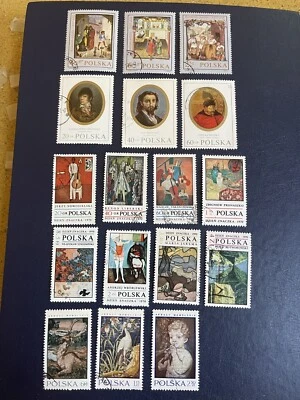Poland Art Painting 1969,1970 CTO 17 Stamps, VF/XF , See Photos - Image 1 of 4