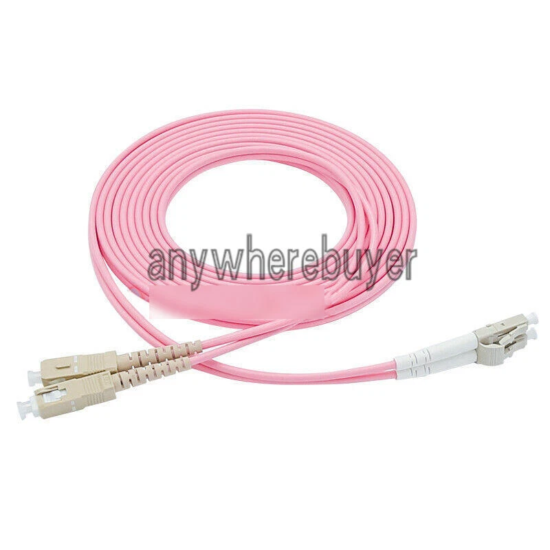 1M Duplex OM4 Multimode 3.0mm LC UPC to SC UPC Fiber Optic Patch Cord Cable - Image 1 of 1