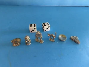 Dog-Opoly 6-Metal Tokens + 2 Dice; Replacement Parts - Picture 1 of 3