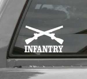 U.S. Army Infantry Crossed Rifles Window Wall Vinyl Decal Sticker Military - Picture 1 of 1