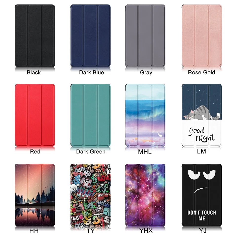 For Lenovo Tab M11 K11 M10 M9 M8 P12 P11 Nook 9" 11" Case Smart Shell Fold Cover - Image 1 of 4