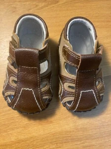 The Original Pediped  Brody Brown Tan New In Box Size 0-6 Months - Picture 1 of 10