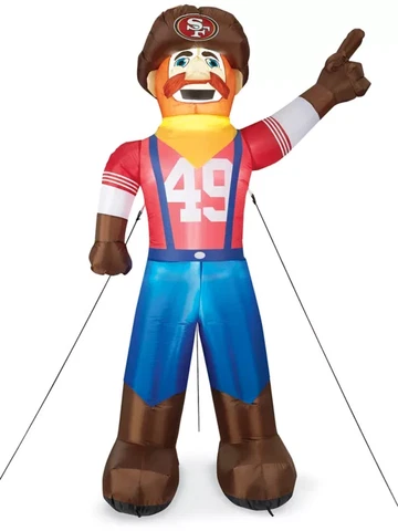 NEW ULine LED Lit 7-ft Inflatable Football Team Mascot San Francisco 49ers NFL Cover