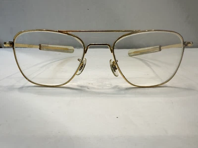 Gafas de aviador piloto de metal dorado 5 1/2 Randolph Engineering EE. UU. de colección Foto 1 de 4