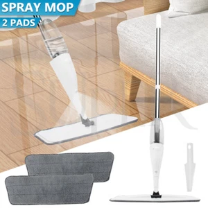 Spray Mop Microfibre Flat Mop Cleaner Floor Kitchen Bathroom Cleaning Sweeper - Picture 1 of 13