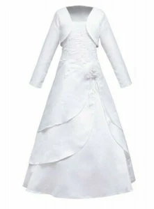 Abito comunione vestito comunione fazzoletto candela tasca 128 134 140 146 152 XL XXL - Foto 1 di 19