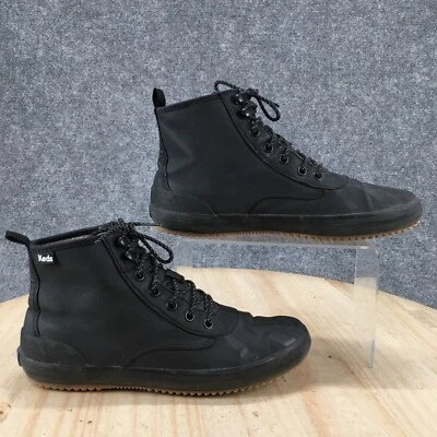 Keds Boots Womens 6.5 Scout Splash Rain Duck Ankle Bootie WF58943 Black Lace Up - Image 1 of 4