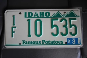 1992 Idaho Nummernschild, 1F, Franklin County - Bild 1 von 1