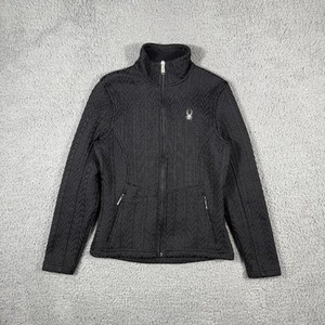 Spyder Jacket Womens Medium Black Major Cable Stryke Full Zip Outerwear - Picture 1 of 8