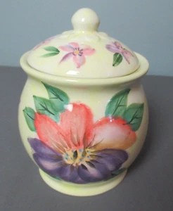 Pfaltzgaff Flower Market Sugar Bowl with Lid - Floral - 6" tall - j5 sb - Picture 1 of 10
