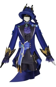 Furina Genshin Impact Focalors Womens Costume Small 4-6 Cosplay Dark Deluxe USA - Picture 1 of 13