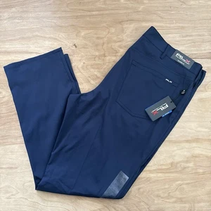 Pantalones de golf Polo Ralph Lauren RLX ajuste a medida rendimiento sarga azul marino talla 38x30 - Imagen 1 de 11