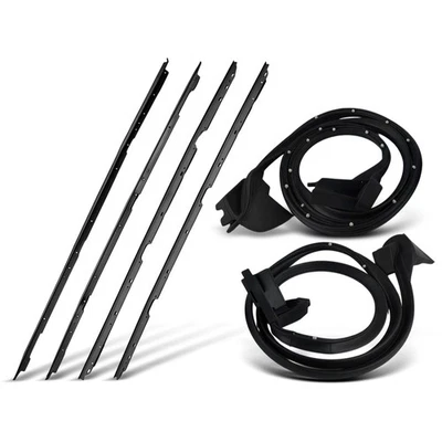 Внутреннее и наружное уплотнение для левой и правой дверей Chevy Camaro Pontiac 6 шт. - Изображение 1 из 4