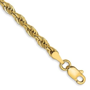 10k 3mm Semi-Solid Rope Chain - Picture 1 of 6