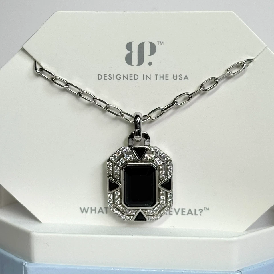 Collar Bomb Party "Dreamt In Windchimes" Ónix Negro con Bloqueo de Rodio Foto 1 de 3