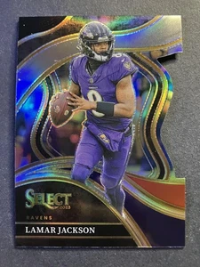 2023 Panini Select #241 Lamar Jackson Black and Red Prizms Die Cuts - Picture 1 of 2