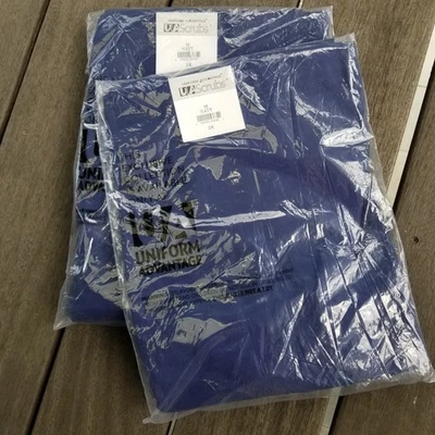 Lot Of 2 Uniform Advantage Scrubs Pants Mens Womens 2X Navy Blue 3 Pocket 52x31 - Image 1 of 4