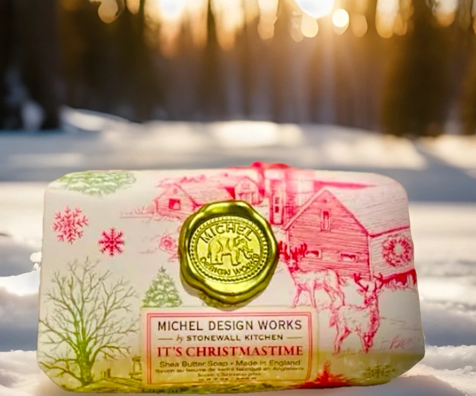 NEW! Michel Design Works - “It’s Christmastime” Shea Butter Large Bath Bar Soap. - Image 1 of 3
