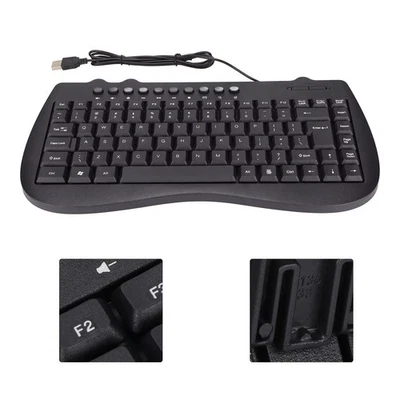German Keyboard 78 Key Mute Ultra Thin Wired Mini USB Interface Desktop - Image 1 of 4