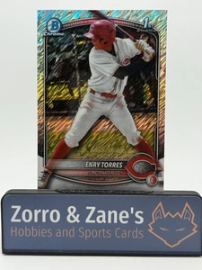 Enry Torres 2025 Bowman Chrome 1st Bowman Shimmer Refractor Reds BCP-168 - Picture 1 of 2