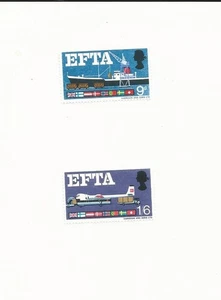 GB MNH QEII - 1967 EFTA Set of Two 9d & 1/6 Mint Commemoratives - Picture 1 of 1