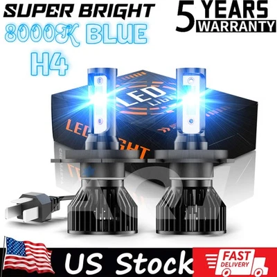 H4 Headlight Hi/Low beam 8000K ICE BLUE Bright For Toyota FJ Cruiser 2007-2011 Foto 1 de 4