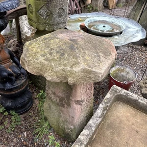 19th century red sandstone Staddle Stones genuine stone antique staddle stone - Picture 1 of 3