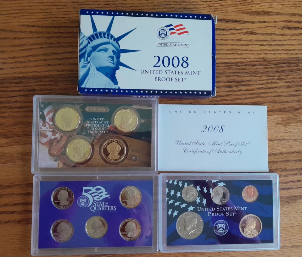 2008 Clad Proof Set U.S. Mint Original Government Packaging OGP COA - Image 1 of 1