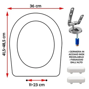 SEDILE COPRIWATER COMPATIBILE GLOBO BOWL + 52/55 BIANCO - Foto 1 di 4