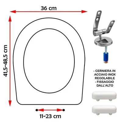 SEDILE COPRIWATER COMPATIBILE GLOBO BOWL + 52/55 BIANCO - Immagine 1 di 4