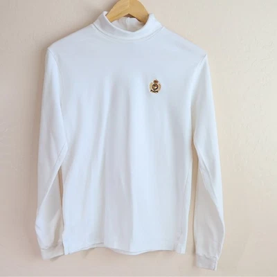 Vintage Polo Ralph Lauren Turtleneck Long Sleeve Shirt Crest Made USA L White - Image 1 of 4