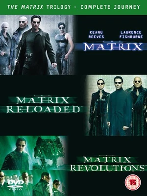 The Matrix Trilogy DVD (2005) Keanu Reeves, Hunt (DIR) cert 15 3 discs - Image 1 of 2